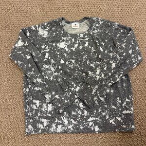 Sundry Grey White Splatter Paint Crew Neck Sweatshirt Size 1 / XS